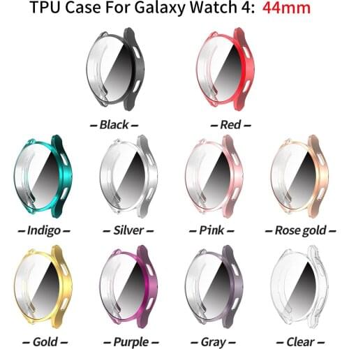 Electroplate TPU Case For Samsung Galaxy Watch4 40mm 44mm Screen Protector Ultra-thin Shell For Samsung Galaxy Watch4 Case Cover