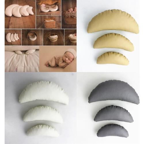 Creative mother moon pillow three-piece studio baby photography assistant children photo props crescent shape pillow