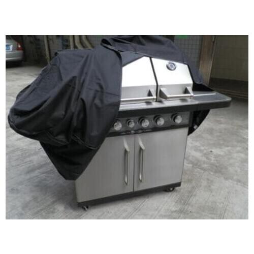 58X 77cm BBQ Cover Waterproof Grill Accessories Barbecue Covers for Weber Gas Large Barbeque UV Outdoor Garden Black