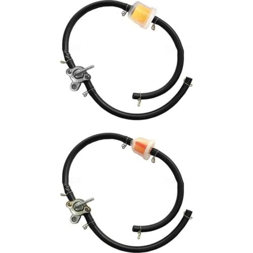 HOT Fuel Petrol Inline Filter Hose Pipe With Clips Universal For 2 Stroke Mini Moto Dirt Bike ATV Quad Gas Hose Dropshipping