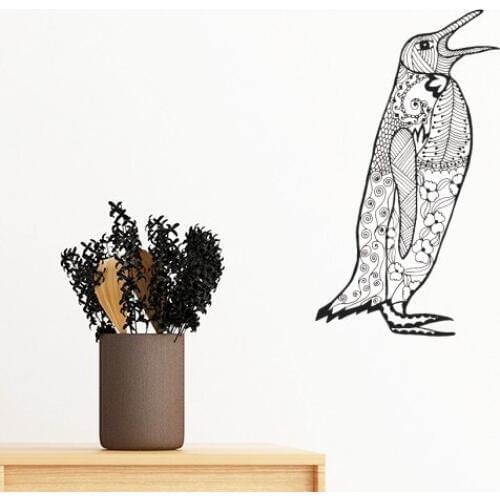 Cute Penguin Animal Portrait Sketch Removable Wall Sticker Art Decals Mural DIY Wallpaper for Room Decal