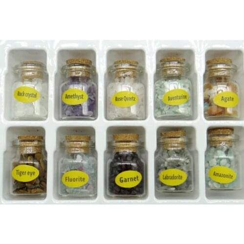 Natuursteen tiger eye aventurine specimen 10 kleuren Glas bottelen Het Jewelry making ketting hanger Sieraden maken geen gat A28