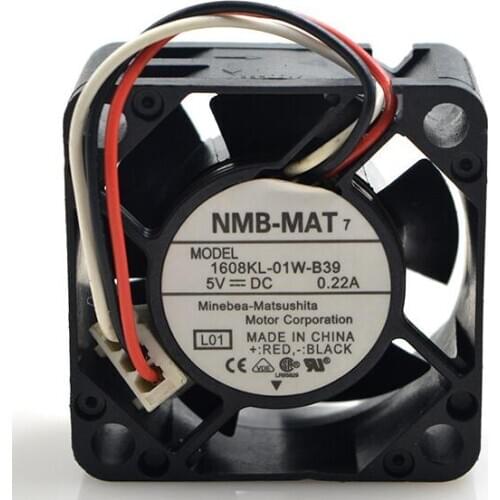 NMB 1608KL-01W-B39 5V 0.22A 40*40*20MM 40203 wire cooling fan