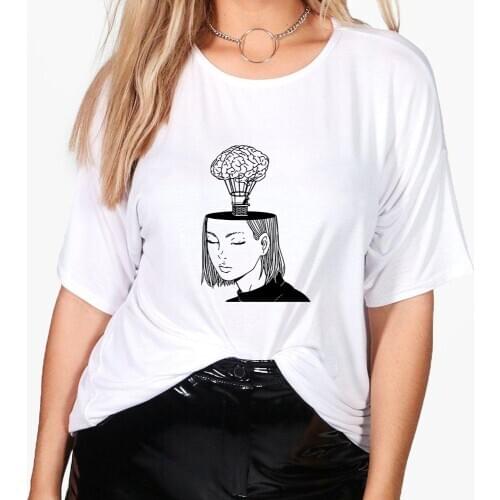 2021 New T Shirt Women Funny Hot Air Balloon T Shirt Vegan Girls Can Do Young Girl Woman Basic Clothes Summer Women Top