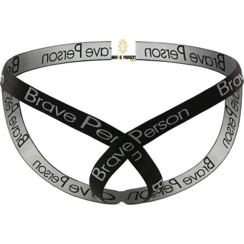 New Men Sexy Thong Tangas G String Men Jockstrap Thongs Gay Underwear Jock Strap BRAVE PERSON