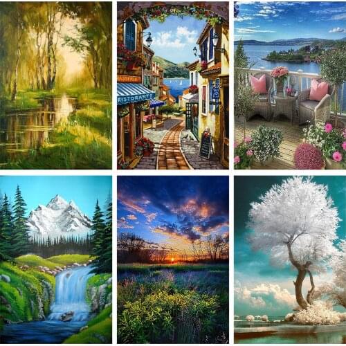 New 5d diamond embroidery kits cross-stitch season trees home decor diamond painting mosaic diy pcitures paint needlework