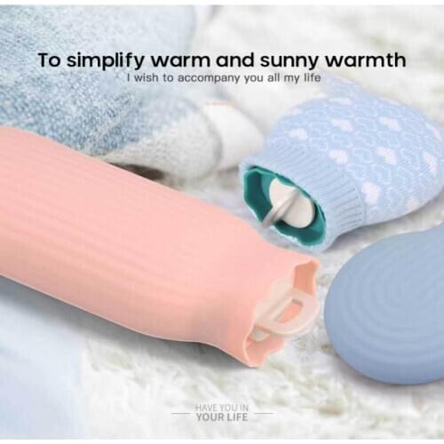 S/L Plastic Winter Hot Water Bottle Student Portable Hand Warmer Can Microwave Heating Explosion-proof Glue Winter Four Colors