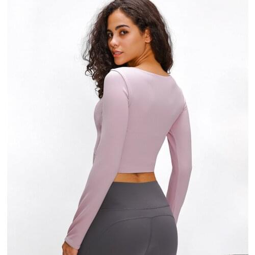 SHINBENE ARDOR Padded Gym Sport Long Sleeved Shirts Women Thicken Nylon Yoga Fitness Crop Shirts Long Sleeve with Thumb Holes