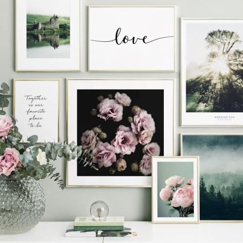 Nordic Wall Decor Poster Scandanavia Flower Canvas Painting Modern Fashion Posters and Prints Home Room Decor Frameless