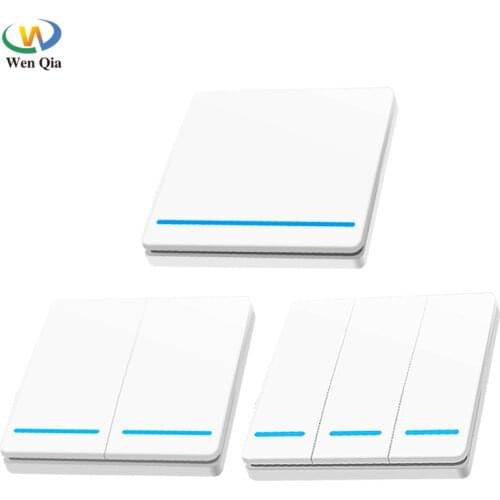 433MHz Universal Wireless Remote Control Switch 86 Wall Panel RF Transmitter Receiver 1 2 3 Button For Home Room Light Switch