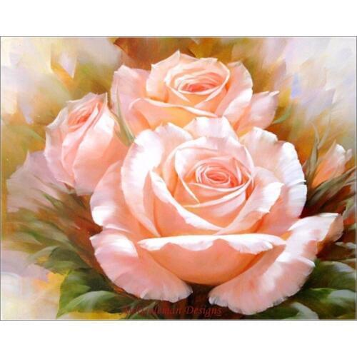Needlework for embroidery X-stitch DIY French DMC High Quality - Counted Cross Stitch Kits 14 ct Oil painting - Roses II