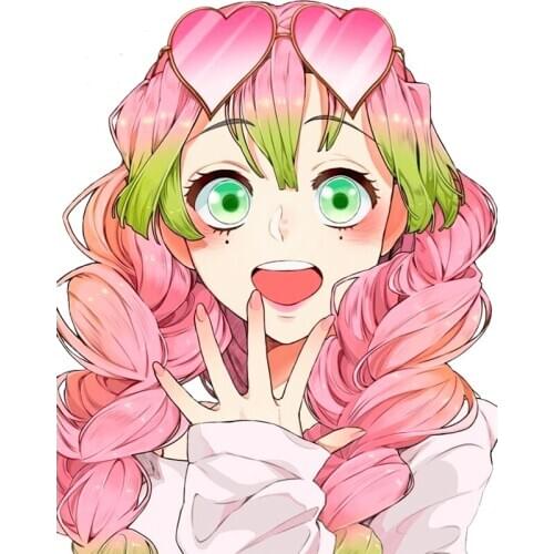 Funny Demon Slayer Car Stickers Sexy Girl Cartoon Anime Decals Car Window Motorcycle Decoration Vinyl KK PVC 13cm X 10.5cm