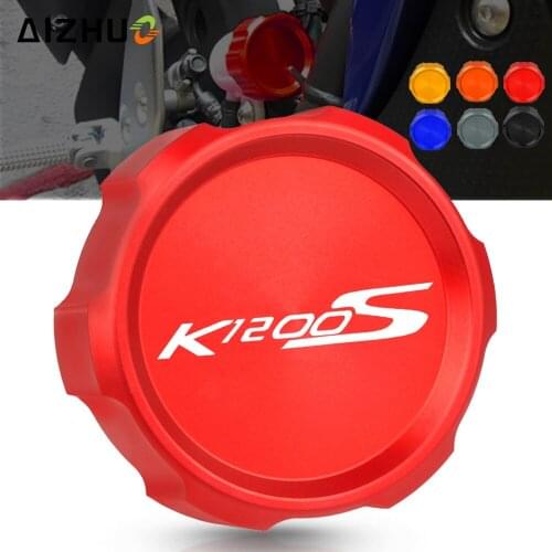 K1200 S Motorcycle CNC Rear Fuel Brake Fluid Reservoir Cap Oil Cup Cover Protector FOR BMW K1200S K 1200S 2004-2008 2007 2006