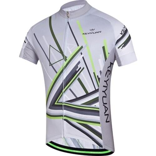 KEYIYUAN Men Cycling Jersey Summer Short Sleeved Mountain Bike Shirt Triathlon Top Outdoor Sports Clothing Camiseta MTB