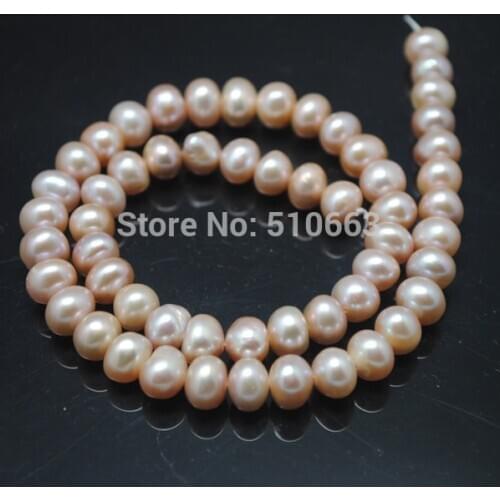 1 Strands=38cm length/Lot(80pcs), Nature Cultured Freshwater Pearl,Abacus Shape,Purple Colors,Size: 6-7mm,Nature Pearl