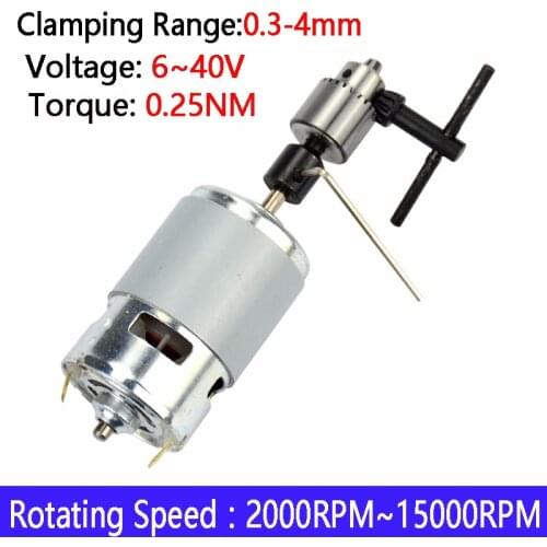 1Pcs DC 12V24V36V 775 Miniature Mini Drill Perforated Angle Grinder Cutting Machine Electric Motor For Polished Drilling