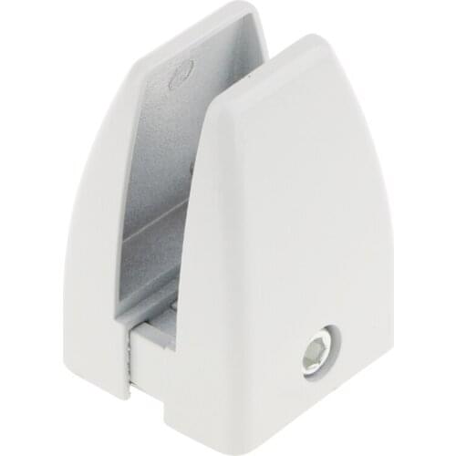 1pc Desk Partition Divider Support Bracket Holder Glass Fixed Pin White