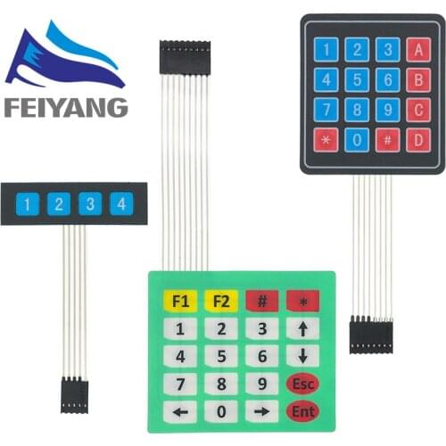 10PCS New 4 16 20 Key 4*4 Membrane Switch Keypad 1x4 4x4 4*5 Matrix Array Matrix keyboard for arduino smart car