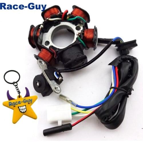 6 Poles Coils Ignition Stator Rotor Magneto For GY6 50cc Engine Chinese Moped Scooter ATV Quad Go Kart