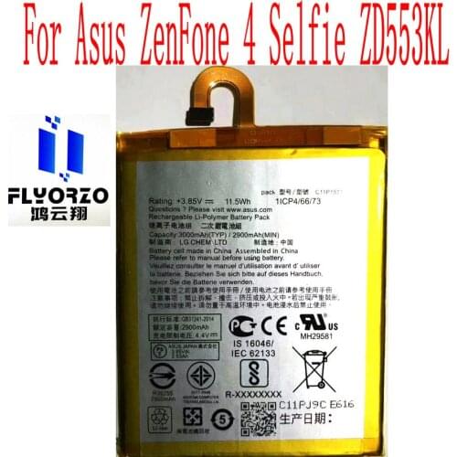 100% New High Quality 3000mAh C11P1511 Battery For Asus Zenfone3 Ze552kl Z012da Z012de ZenFone 4 Selfie ZD553KL Mobile Phone