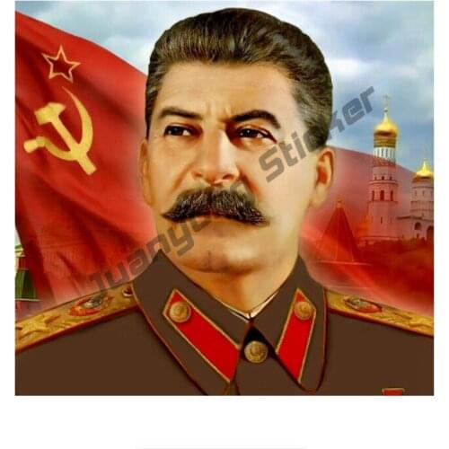 Stalin CCCP Victory Car Sticker and Coloful Decals for Bumper Window Trunk Motorcycle Cover Scratches Car Accessories KK14x13cm
