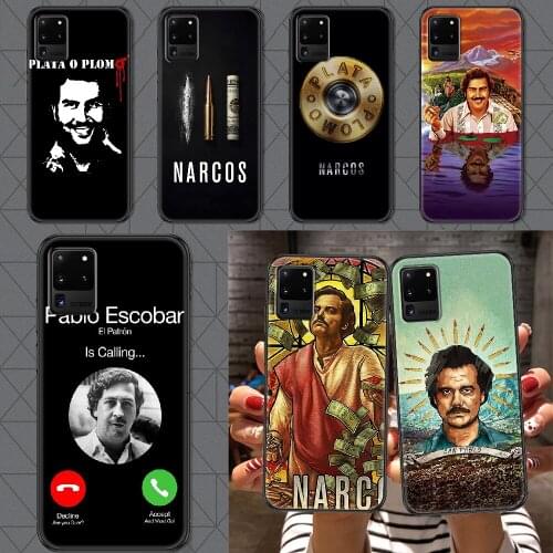 Narcos Pablo Escobar TV Phone case For Samsung Galaxy Note 4 8 9 10 20 S8 S9 S10 S10E S20 Plus UITRA Ultra black trend Etui