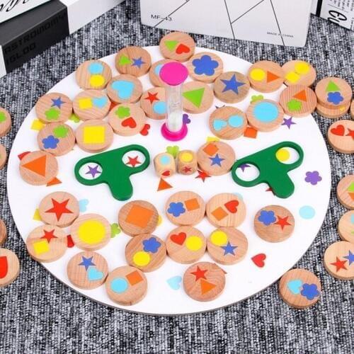 Childrens Educational Toys Interactive Table Games Shape Matching Memory Training Toys Suitable for Over 3 Years Old