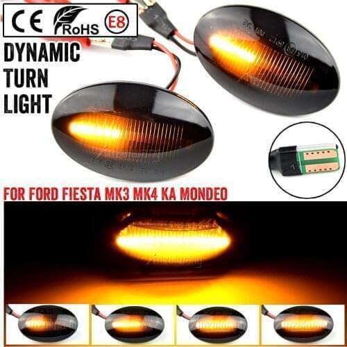 Dynamic LED Fender Light Side Marker For Ford Fiesta III IV MK3 MK4 19902000 2001 KA Mondeo I Transit Tourneo lamp turn signal