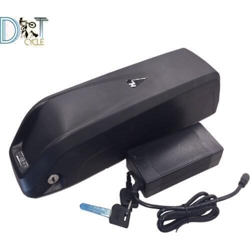 Ebike Hailong shark 52V 14Ah 48V 10Ah 36V 17.5Ah 1000W 500W 250W down tube Li-ion battery pack for mountain bike with charger