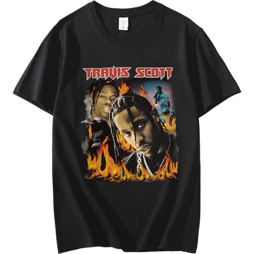Summer Cactus Jack T Shirt Men Women High Quality Vintage Streetwear Swag Tops Tee Travis Scott ASTROWORLD Hip Hop T-shirt