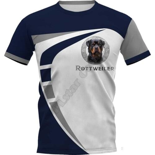 Rottweiler 3D Printed t shirts women for men Summer Casual Tees Short Sleeve T-shirts Funny Animals Short Sleeve 01