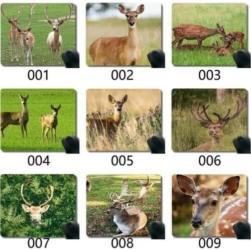 Gaming Mouse Pad Design,Forest fire fire eliminate wild antler -Stitched Edges