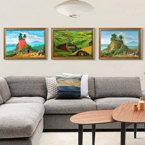 David Hockney Rural Landscape Oil Painting View Canvas Prints Poster For Living Room Wall Art Picture Home Decorative No Frame