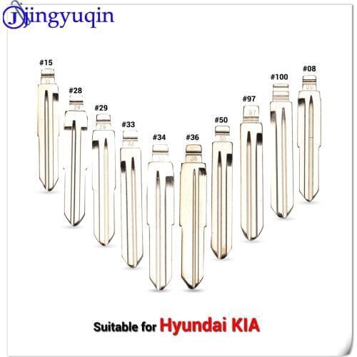 Jingyuqin Key Blade For Hyundai Tucson Accent Getz Matri Sonata Santa fe Kia HYN14RFH KD Flip Key Blade 08 15 28 29 36 50 97 33