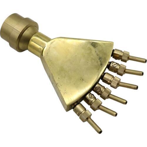 Brass Adjustable 1.5" Phoenix Tail Shaped Fountains Spray Head Scattering Nozzles With Valve Garden Landscape Pond Sprinklers