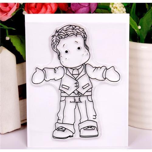 Boy Transparent Clear Stamps Silicone Seals For DIY Scrapbooking Photo Album Card Making