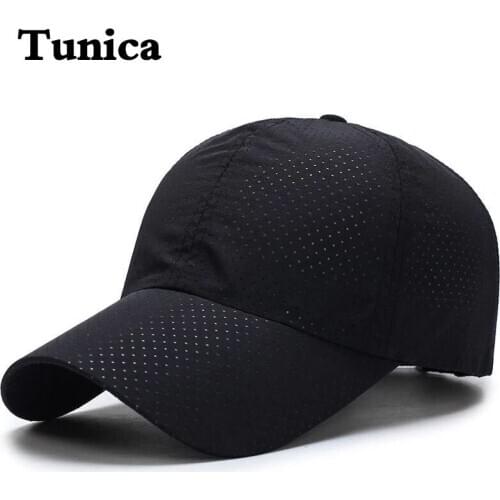 Fashion summer quickdrying baseball cap men women outdoor breathable sun hat simple breathable mesh caps snapback hats gorras