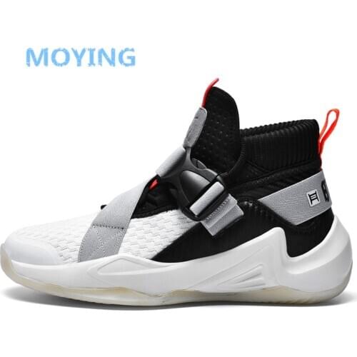 New Trend Men Basketball Shoes High Top Retro Superstar Basketball Ankle Boots Sneakers Men Non-slip Outdoor Sport Shoes Basket