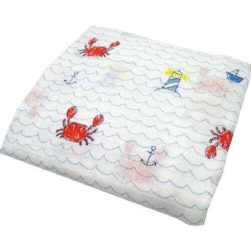 100% bamboo fiber muslin blanket crab print floral baby bedding bath towels blankets newborn for babies swaddle wrap 180g