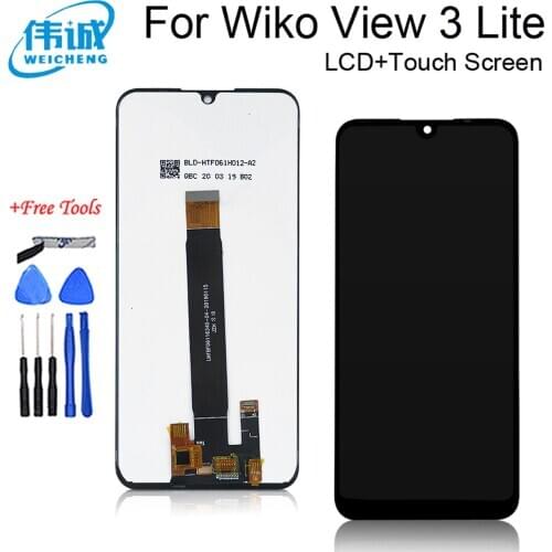 Original For BQ Mobile BQ-6040L Magic BQ6040L For Wiko View 3 Lite LCD Display Screen Touch Sensor Digitizer With Tape Tools