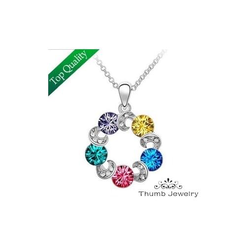 JS N019 Women Necklace Wholesale High Quality Christmas Eve Gifts Austrian Crystal Jewelry Fashion Bijoux Trendy Accessories