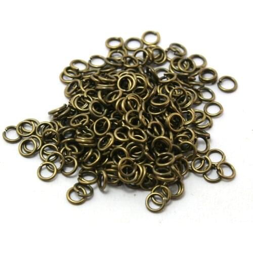 Hot Fashion Approx 1000pcs/lot Metal Open Jump rings Ancient bronze 0.7X4mm Single Loops Jump Rings FQA002-77