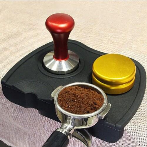 Anti-skid Coffee Tamper Mat Espresso Pad Coffee Tamping Holder Tampers Rubber Corner Pad Silicone Coffeeware Tamping Mat
