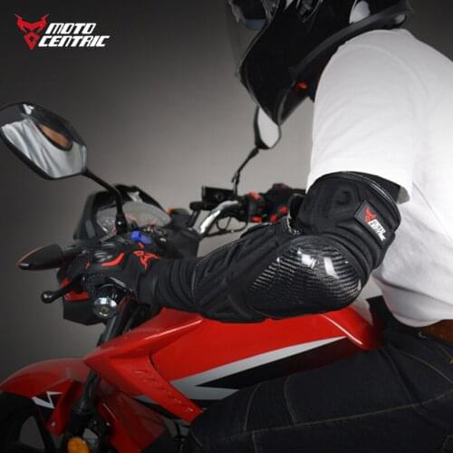 Rodilleras Moto Real Carbon Fiber Motorcycle Elbow Pads Motocross Protecciones Para Moto Anti-fall With Reflective