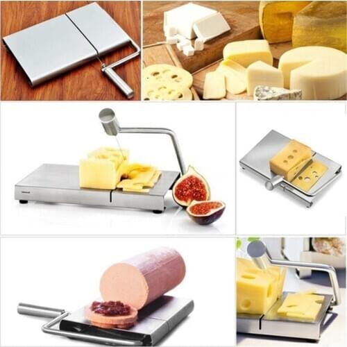 Cheese Butter Slicer Cutter Board Stainless Steel Wire Cutting Dessert Blade