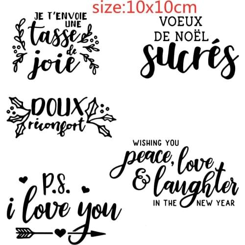 Text Silicone Clear Rubber Stamp Sheet Cling Scrapbooking DIY Cute Pattern Photo Album Paper Decoration