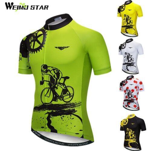 Bike team 2019 Women/Men Cycling jersey tops/short sleeve bike clothing summer style/Bicycle Clothes Yellow/Green/Yellow/Red