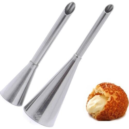 1PC 2 Sizes Cup Cake Cream Puffing Icing Piping Nozzle Tips Sugarcraft Fondant Pastry Moulds Baking Tools