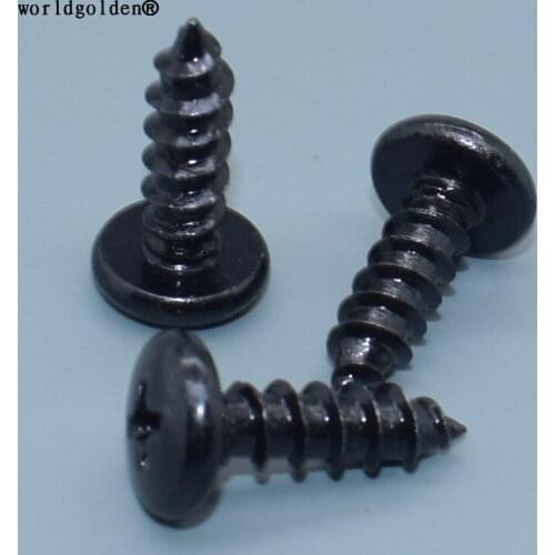 Worldgolden 100pcs auto fasteners Round Head Tapping Screw