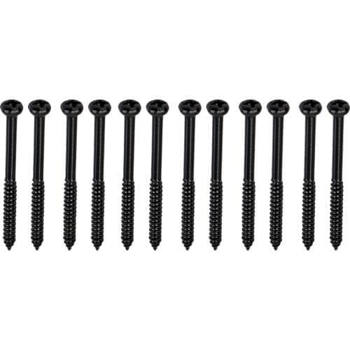 12 Pieces Bass Pickup Mounting Screws for PB JB Pickups 2 Colors
